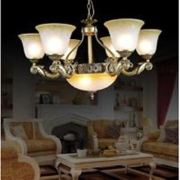 Lampadario Bronzo Europeo Retro Classico