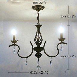 Lampadario di cristallo in stile europeo, piccolo lampadario, lampade semplici e creative
