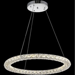 Lampadario a sospensione in cristallo ad anello, moderno lampadario in cristallo, luci da soffitto, lampade da interno, dimmerabili con telecomando
