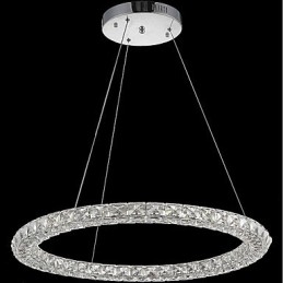 Lampadario a sospensione in cristallo ad anello, moderno lampadario in cristallo, luci da soffitto, lampade da interno, dimmerabili con telecomando