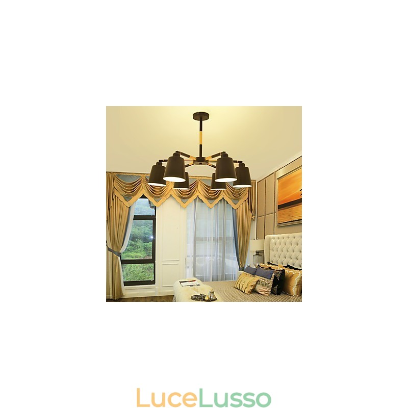 Lampada a sospensione tradizionale classica caratteristica della pittura per mini stile legno bambù