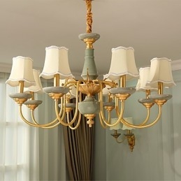 Lampadario tutto in rame Lampadario decorativo in giada KP8
