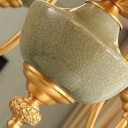 Lampadario tutto in rame Lampadario decorativo in giada KP8