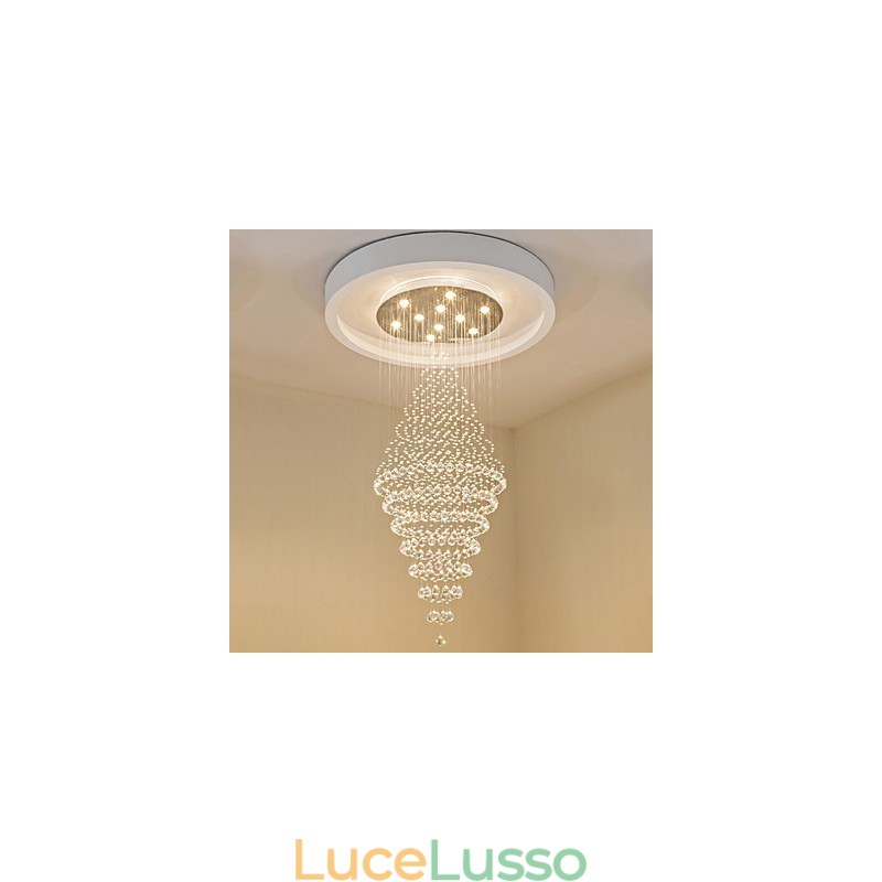 Lampadario a sospensione in cristallo contemporaneo Lampadario moderno Illuminazione a sospensione per la casa Lampadari Lampade Apparecchi