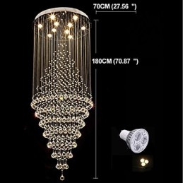 Lampadario a sospensione in cristallo contemporaneo Lampadario moderno Illuminazione a sospensione per la casa Lampadari Lampade Apparecchi