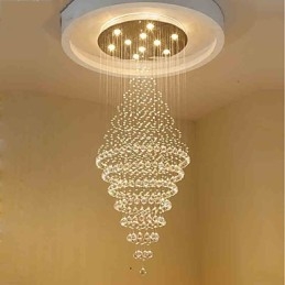 Lampadario a sospensione in cristallo contemporaneo Lampadario moderno Illuminazione a sospensione per la casa Lampadari Lampade Apparecchi