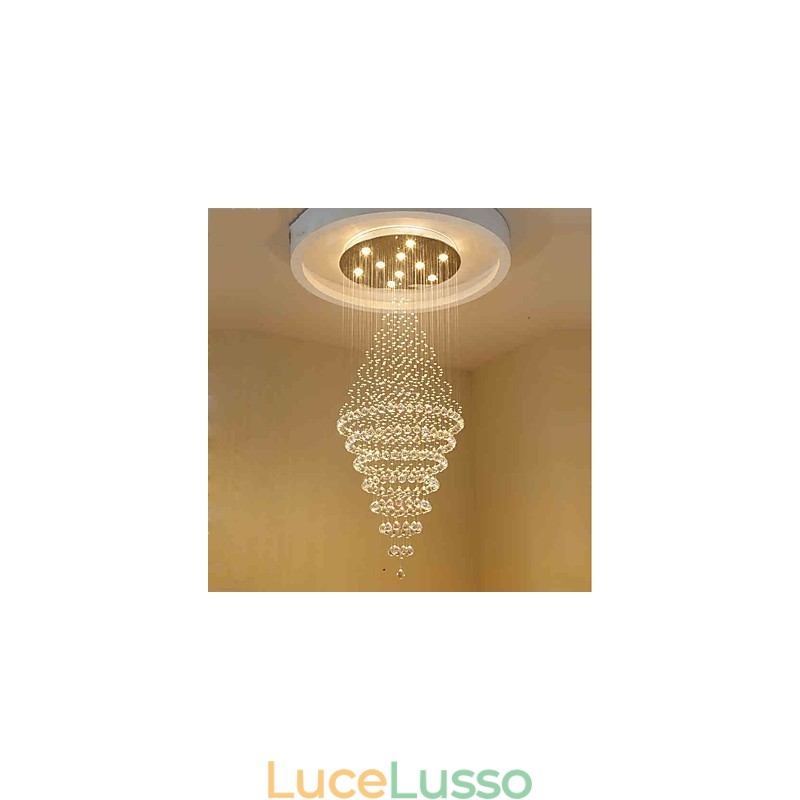 Lampadario a sospensione in cristallo contemporaneo Lampadario moderno Illuminazione a sospensione per la casa Lampadari Lampade Apparecchi