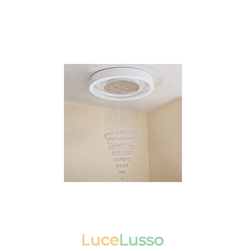 Lampadario a sospensione in cristallo contemporaneo Lampadario moderno Illuminazione a sospensione per la casa Lampadari Lampade Apparecchi