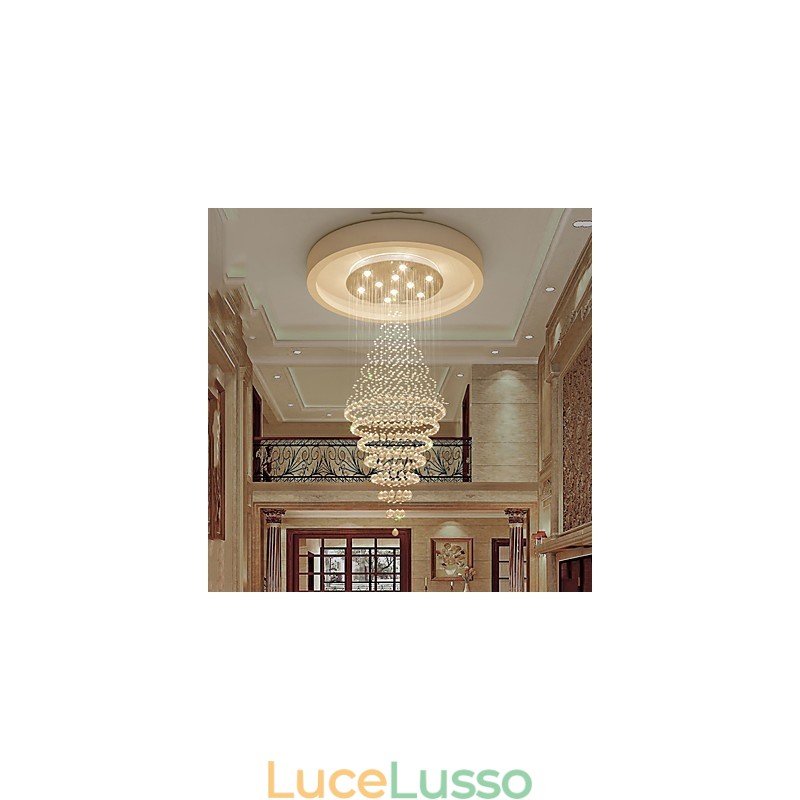 Lampadario a sospensione in cristallo contemporaneo Lampadario moderno Illuminazione a sospensione per la casa Lampadari Lampade Apparecchi