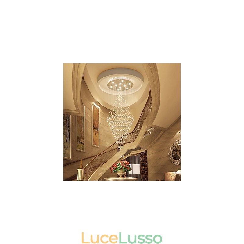 Lampadario a sospensione in cristallo contemporaneo Lampadario moderno Illuminazione a sospensione per la casa Lampadari Lampade Apparecchi