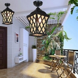 Lampada rurale American Garden Patio Door Outdoor Impermeabile Grape Droplight