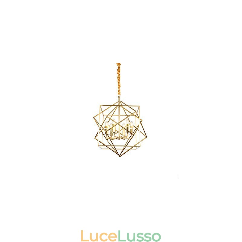Lanterna in ottone Caratteristica per i designer Lampadario in metallo