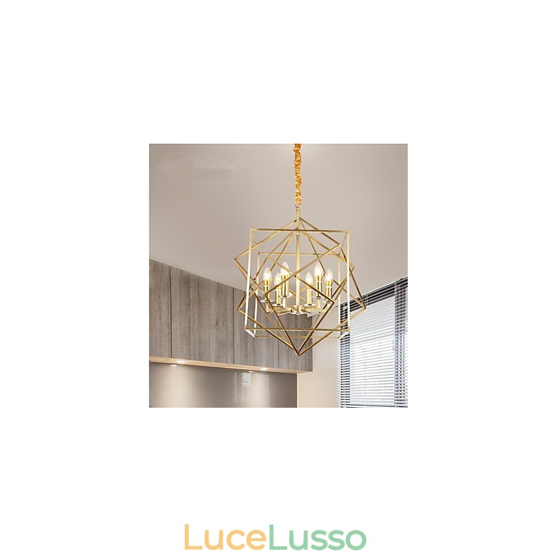 Lanterna in ottone Caratteristica per i designer Lampadario in metallo