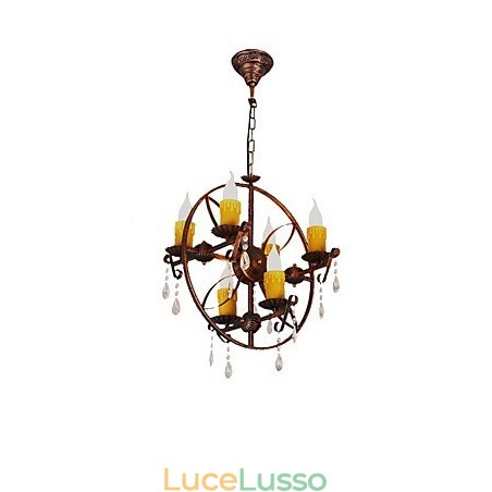 Rustic Lodge Vintage Retro Country Globe Painting Caratteristica per Mini Style Designers Lampadario in metallo Rustic Lodge Vintage Retro Country Globe Painting Caratteristica per Mini Style Designers Lampadario in metallo