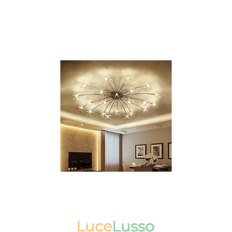 Moderno e contemporaneo, cromato, caratteristica per i mini designer di stile, lampadario in metallo per bambini