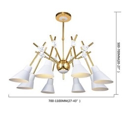 Lampadario artistico con direzione regolabile personalizzato Lampadario N