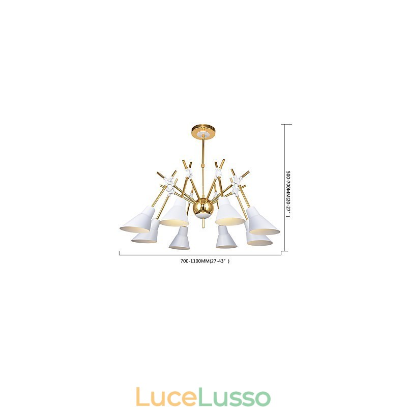 Lampadario artistico con direzione regolabile personalizzato Lampadario N