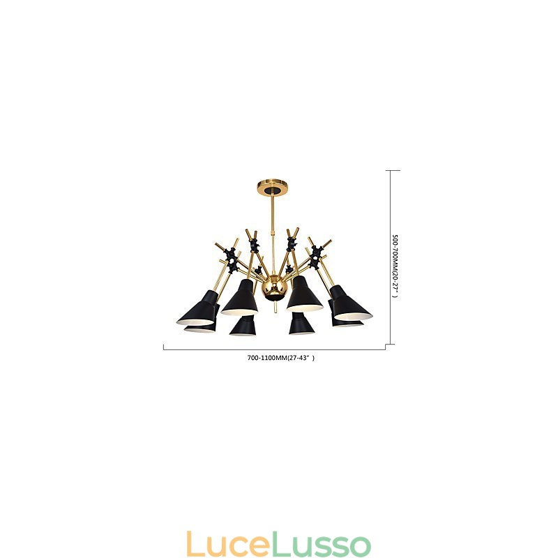 Lampadario artistico con direzione regolabile personalizzato Lampadario N