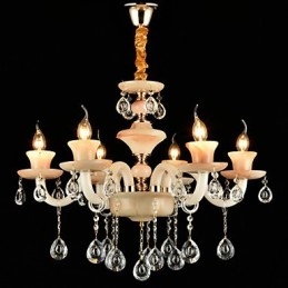 Caratteristica classica tradizionale elettroplaccata per lampadario in metallo in stile mini cristallo