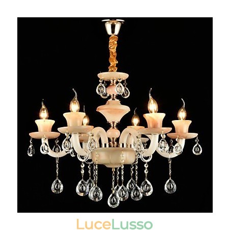 Caratteristica classica tradizionale elettroplaccata per lampadario in metallo in stile mini cristallo Caratteristica classica tradizionale elettroplaccata per lampadario in metallo in stile mini cristallo