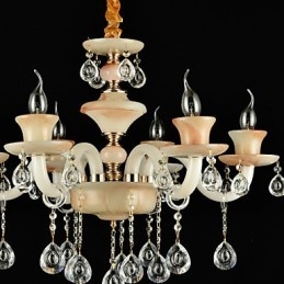 Caratteristica classica tradizionale elettroplaccata per lampadario in metallo in stile mini cristallo