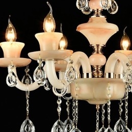 Caratteristica classica tradizionale elettroplaccata per lampadario in metallo in stile mini cristallo