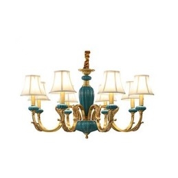 Lampadario tutto in rame Lampadario decorativo in giada KP