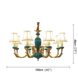 Lampadario tutto in rame Lampadario decorativo in giada KP