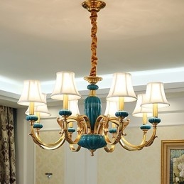 Lampadario tutto in rame Lampadario decorativo in giada KP