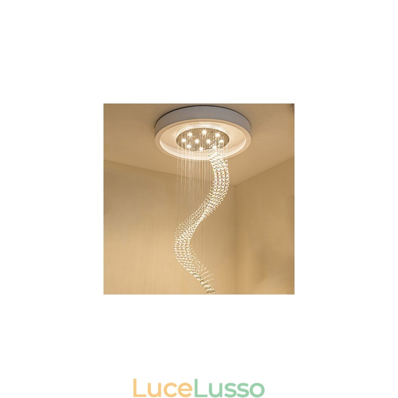 Lampadario moderno a sospensione in cristallo per interni, illuminazione per la casa, lampade, lampade, lampadine BIANCO CALDO da 3 W