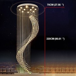 Lampadario moderno a sospensione in cristallo per interni, illuminazione per la casa, lampade, lampade, lampadine BIANCO CALDO da 3 W
