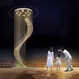 Lampadario moderno a sospensione in cristallo per interni, illuminazione per la casa, lampade, lampade, lampadine BIANCO CALDO da 3 W