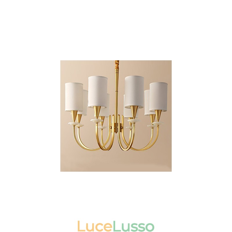 Lampadario in ottone puro Lampadario decorativo in giada