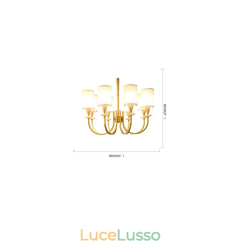 Lampadario in ottone puro Lampadario decorativo in giada