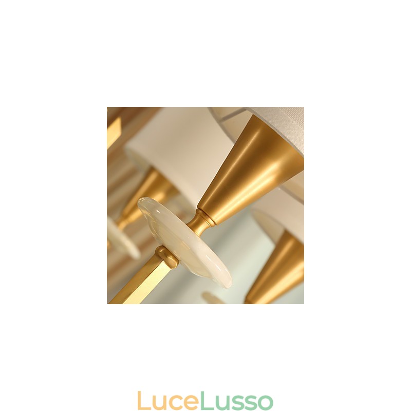 Lampadario in ottone puro Lampadario decorativo in giada