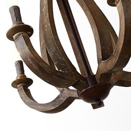 Lampadario in legno di bambù con caratteristica pittura vintage, stile mini, lampada a sospensione decorata