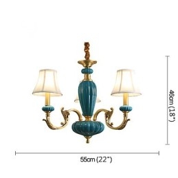 Lampadario tutto in rame Lampadario decorativo in giada OP