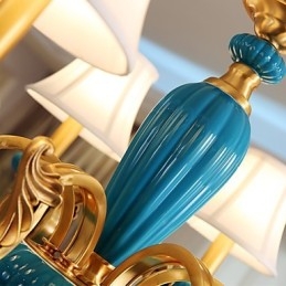 Lampadario tutto in rame Lampadario decorativo in giada OP