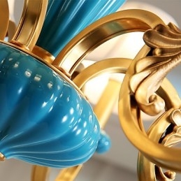 Lampadario tutto in rame Lampadario decorativo in giada OP