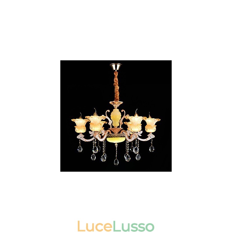 Moderno Contemporaneo Tradizionale Classico Lega di Zinco Caratteristica per Cristallo Mini Stile Lampadario in Metallo