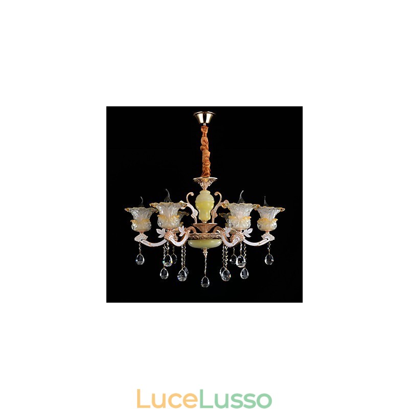 Moderno Contemporaneo Tradizionale Classico Lega di Zinco Caratteristica per Cristallo Mini Stile Lampadario in Metallo