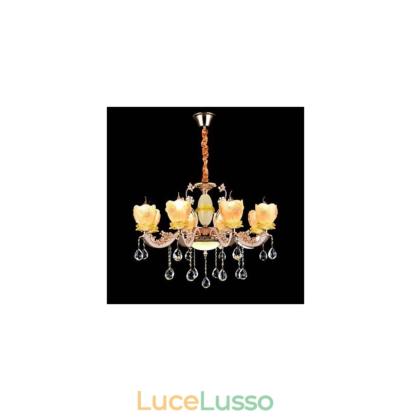 Moderno Contemporaneo Tradizionale Classico Lega di Zinco Caratteristica per Cristallo Mini Stile Lampadario in Metallo
