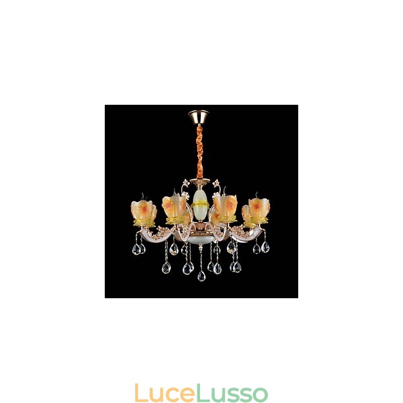 Moderno Contemporaneo Tradizionale Classico Lega di Zinco Caratteristica per Cristallo Mini Stile Lampadario in Metallo