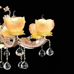 Moderno Contemporaneo Tradizionale Classico Lega di Zinco Caratteristica per Cristallo Mini Stile Lampadario in Metallo