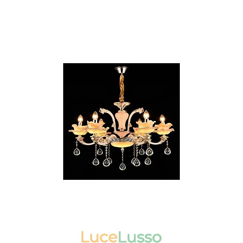 Moderno Contemporaneo Tradizionale Classico Lega di Zinco Caratteristica per Cristallo Mini Stile Lampadario in Metallo