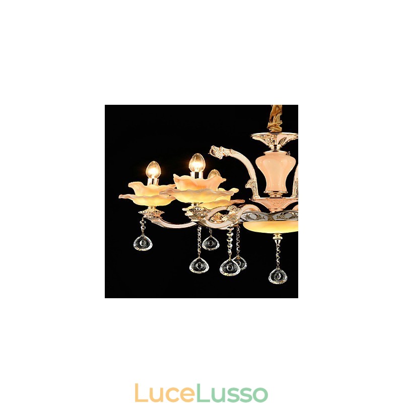 Moderno Contemporaneo Tradizionale Classico Lega di Zinco Caratteristica per Cristallo Mini Stile Lampadario in Metallo