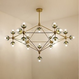 Twenty_one Light Post Modern Europe Style Modo Lampada a sospensione in metallo e vetro, lampadario industriale decorativo per foyer