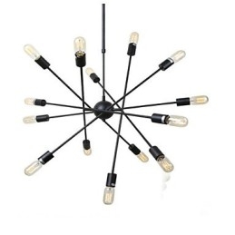 Dipinto rustico Lodge Caratteristica per designer Negozi interni in metallo Lampadario a 2 lampadine