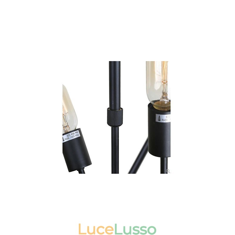 Dipinto rustico Lodge Caratteristica per designer Negozi interni in metallo Lampadario a 2 lampadine