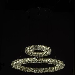 Lampadari di cristallo Luci a sospensione per interni Lampada da soffitto Apparecchi di illuminazione dimmerabili con telecomando
